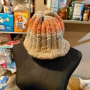 Hand-Knit Multicolor Beanie